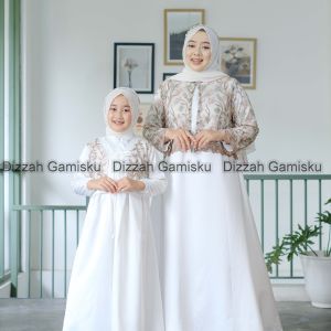 Gamis Anak Perempuan Terbaru Couple Ibu Galesha Dress Lebaran Kondangan Acara Model Mewah Kekinian