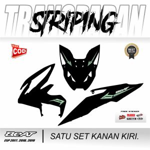 Sticker Beat ESP 2017-2019 Versi Transparan V3 - Model Simple - Motorcycle