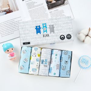 กางเกงในเด็กผู้ชาย เด็กผู้หญิงกล่อง 5 ตัว ผ้าcottonเนื้อดี นิ่ม ไม่ระคายเคืองผิวเด็ก