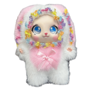 BRISA Bag Hanging Rabbit Plush Keychain Big Ear Ornaments Car Key Ring Delicate Kawaii Bunny Doll Pendant Gift For Girls