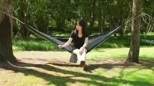250X145CM Hammock single swallow camping hiking outdoor sports folding hammock single portable duyan