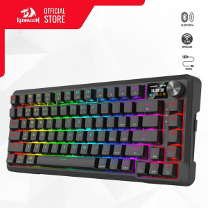 Redragon K724 BEHEMOTH PRO Full Custumizable Smart LCD Screen & dedicated knob 81 keys 3 modes Mechanical Keyboard