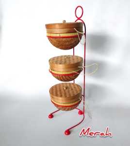 RAK BAWANG TUTUP 3 Spesial warna / rak bumbu dapur tempel | rak bawang susun kekinian