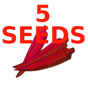 Green House® - Red Okra Carmine Splendor Seeds for Planting Vegetable Plants (10 Seed) incl. Planting Instruction