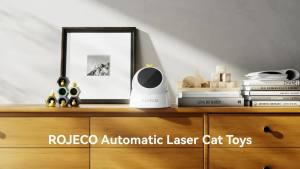 2026 ROJECO Automatic Cat Toy Interactive Adjustable Mode Electric Cat Toy For Dog Indoor Smart Teasing Cat Toys
