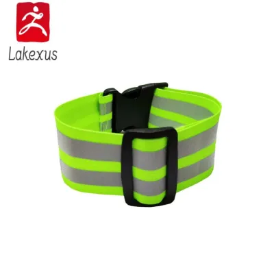 Lakexus Reflective Bands for Running High Visible Night Safety Gear for Arm Wrist Waist Ankle and Leg Adjustable Elastic Safety Reflective Belt