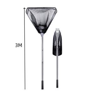 【COD】24H Manila Shipping Folding Telescopic Fishing Net | 2M/3M(≈78/118in) Stainless Steel Landing Net
