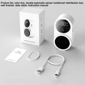 JAERSENT UV Toothbrush Sterilizer with Drying-Kills 99.9% Bacteria and Viruses | Wall-mounted Toothbrush Holde