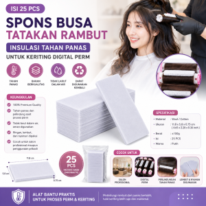 Spons Busa Tatakan Rambut Insulasi Tahan Panas untuk Keriting Digital Perm