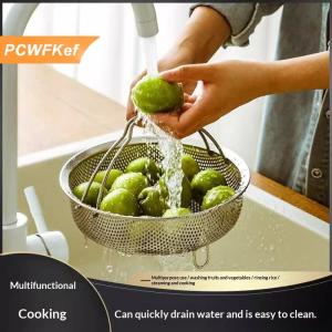 【PCWFKef】 Phổ hấp thép không gỉ giỏ 304 thực phẩm cấp chèn cho nồi cơm điện ngay lập tức nồi máy rửa chén an toàn đa chức năng