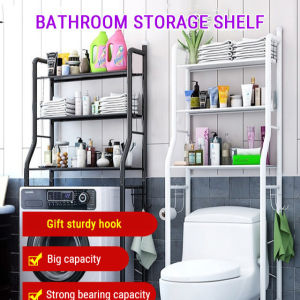 Sturdy Bathroom Storage Rack Space Saving Toilet Organizer Laundry Appliance Shelf Multipurpose Design Home Bathroom Laundry Organization