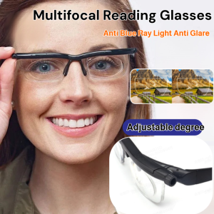 Multifocal Reading Glasses Adjustable Focal Length Reading Glasses Anti Blue Ray Light Anti Glare Presbyopia Reading Glasses Gift