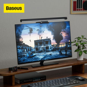 Baseus Eye-Care PC Monitor Screen Hanging Light LED Desk Lamp For Computer Brightness Adjustable Reading Lamp [3 Color Temperatures]