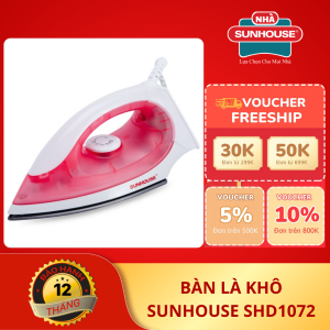 Bàn là hơi nước 1600W SUNHOUSE SHD2065 - Tự ngắt an toàn - Hàng chính hãng