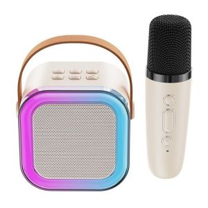 Mic Home With 1&2  Microphone Professional Karaoke Speaker  Mini High End Wireless Audio K12 Mini