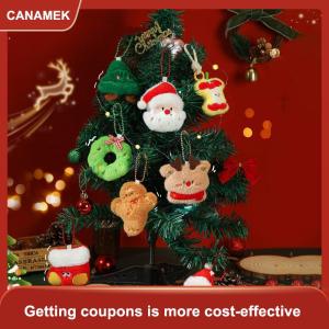 【CANAMEK】 Dễ thương phim hoạt hình Giáng sinh sang trọng Mặt dây chuyền Keychain kawui nhồi búp bê xe vòng chìa khóa ba lô túi xách mặt dây chuyền phụ kiện trang trí