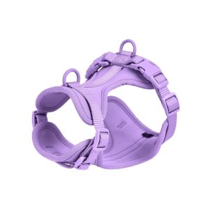 SWEET ELVES Candy Color Dog Harness Vest Breathable Reflective Chihuahua Harness Fashion PVC Puppy Clothes Pet Outdoor Walking
