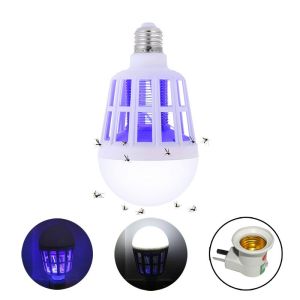 15W E27 UV LED Bulb Mosquito Killer Lamp 2 In 1 Mosquito Trap Insect Killer Light Bulb Fly Bug Zapper