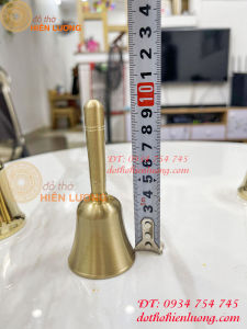 Chuông lắc cầm tay bằng đồng có cán và không cán cao 13cm 9.8cm 6.7cm 6.2cm 5.2cm