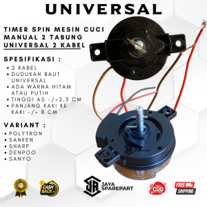 TIMER PENGERING - TIMER SPIN MESIN CUCI MANUAL 2 TABUNG UNIVERSAL 2 KABEL