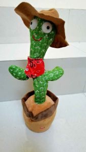 Boneka Kaktus Goyang Lampu dan Bicara / Boneka Kaktus Joget / Boneka Kaktus Goyang