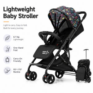 SG ️Ready stock️Foldable baby stroller can sit or lie down two-way lightweight foldable high-view baby stroller