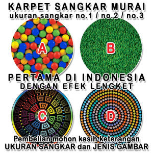 KARPET SANGKAR MURAI DENGAN EFEK LENGKET - MOTIF BOLA 3D - ALAS DASAR KANDANG BURUNG
