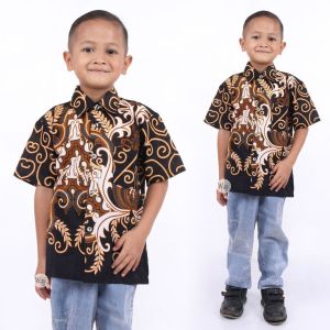 Baju Anak Laki-laki Lengan pendek dan Lengan panjang Batik Couple Ayah Dan Anak Laki laki Motif Terbaru - Kemeja Batik Pria Lengan panjang dan pendek