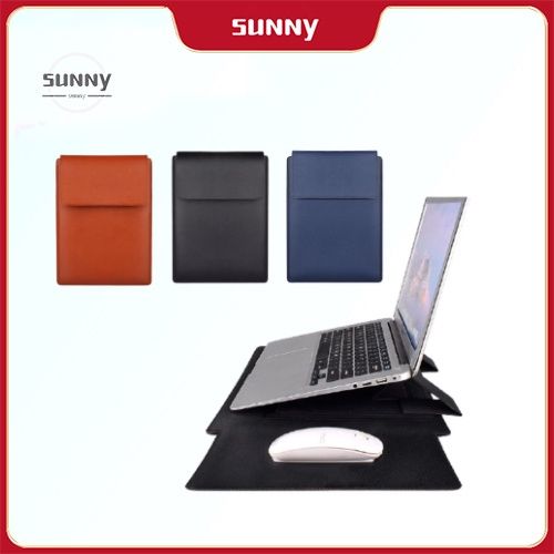 Multifunctional PU Leather Laptop Sleeve Stand Leather Cover with