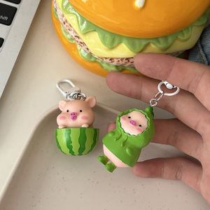 Hmeme พวงกุญแจรูปหมูสามมิติน่ารักน่ารักน่ารักอุปกรณ์ตกแต่งจี้ห้อยโทรศัพท์มือถือ