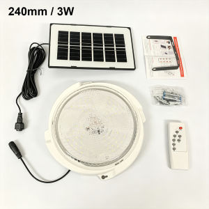 Solar Ceiling Lamp Indoor Shed Light with Remote Extension Cord Auto Sensor Solar Powered Panel Waterproof Lighting for Garage Chicken Coop Barn Porch Living Room