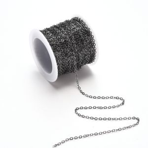 MINIFELE 262 1Roll O Shape Cross Chains 2mm 10 Meters DIY Collarbone Chain Bracelet Jewelry Making Components DIY Stainless Steel Chain For Necklace