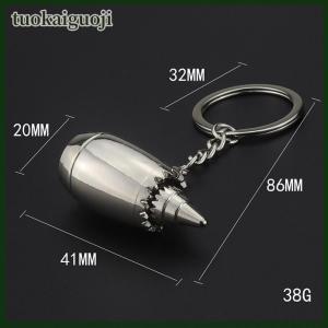 tuokaiguoji พวงกุญแจเครื่องยนต์เครื่องบินโลหะพวงกุญแจเครื่องยนต์เจ็ทขนาดเล็กของขวัญดีไซน์ใหม่