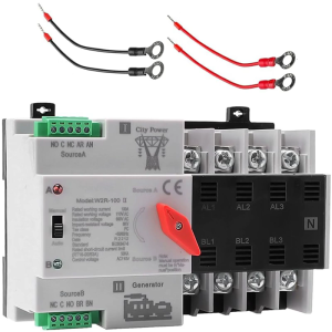 Upgrades Din Rail Mounted 100A Automatic Transfer Switches 4Pole Double Power Controllers for Emergency Power Supply Systems