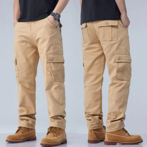 big size S-2XL Kargo Slack 6 Pocket Thick Fabric Cargo Pants Multi Pocket Workwear / Workwear cutting straight cut