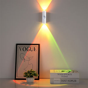 VIVOLILV 【24H Delivery】No Drill Magnetic Wall Light Smart Human Body Sensor Rechargeable Double Cat Eye Ambient Night Light New Design