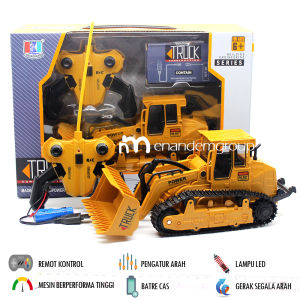 Mainan Mobil Remot Kontrol RC Buldoser Dump Truk Batre Cas Bersuara
