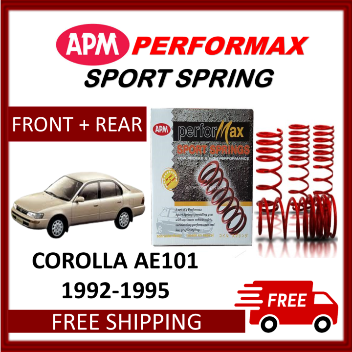 APM PERFORMAX TOYOTA COROLLA AE101 LOWERED COIL SPORT SPRING | Lazada
