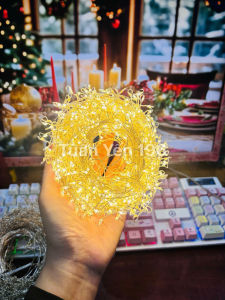 Dây đèn led trang trí cành nguyệt quế (dây trắng) 5M/20M/25M 220V vàng nắng/đủ màu
