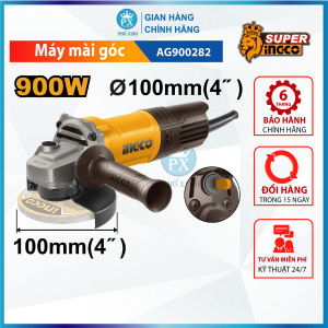 Máy mài góc INGCO AG750282 công suất 750W AG900282 công suất 900W cốt mài M10 kèm 1 tay cầm phụ tay cầm chắc chắn