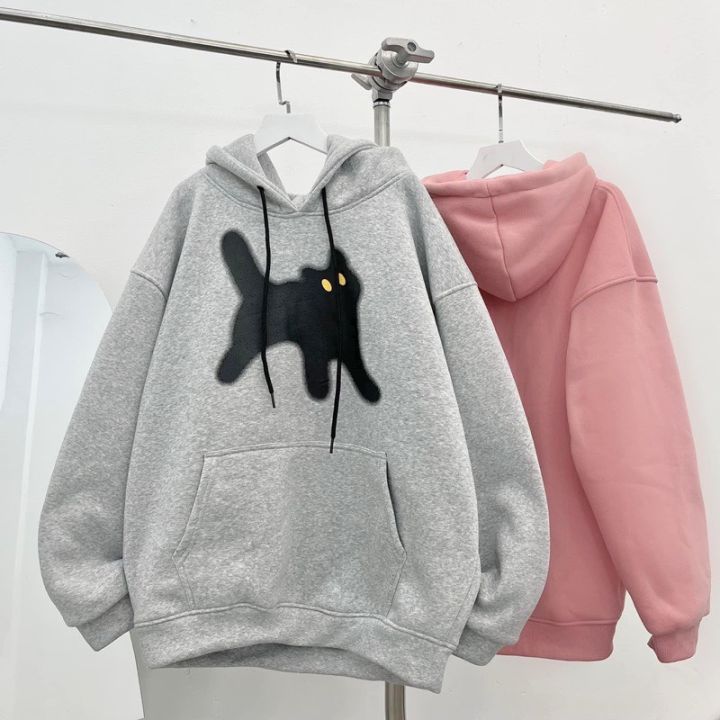 Áo Hoodie MÈO MUN Form Rộng Unisex Mũ Trùm Vải Nỉ Bông , Áo Hoodie Nam Nữ Phong Cách Hàn Quốc Siêu CUTE TP378
