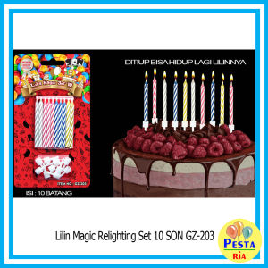 Murah!! Lilin Magic Relighting SET 10 (SON) lilin ulangtahun lilin ultah lilin happy birthday
