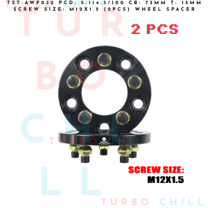 TST-AWF032 PCD: 5-114.3/100 CB: 73MM T: 15MM SCREW SIZE: M12X1.5 (2PCS) WHEEL SPACER