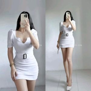 DAPHNEY MINI DRESS WITH BELT CAN FITS FOR SMALL UP TO LARGE PITITE SIZE ONLY