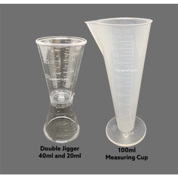 Double Jigger 100ml Measuring Cup for Milktea Plastic counting cup ...