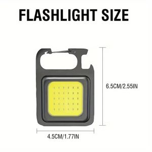 Convenient Carry-on Keychain Camping Light Multi-function COB Rechargeable Emergency Light Mini High Bright Camping
