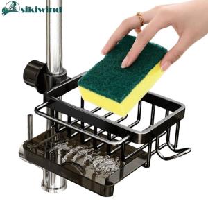 Nhôm hiện đại Vòi chậu rửa nhà bếp tổ chức với khay xốp có thể tháo rời để bảo trì nhà bếp thuận tiện