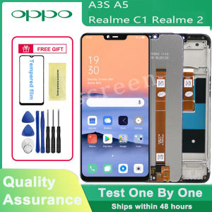 For OPPO A3S A5 A12E Reamle 2 Reamle C1 Original LCD Display Screen Touch Screen Digitizer Assembly Replacement Part for Oppo RMX1809