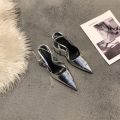 Giày Sandal Cao Gót Nữ Mũi Nhọn Quai Mảnh Bóng Cao Cấp Đế 5cm Thời Trang Khí Chất Phong Cách Anh Quốc CG22 Taoladyshoes. 