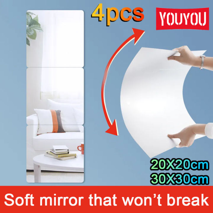 Acrylic wall stickers, mirrors, square selfadhesive ceramic tile